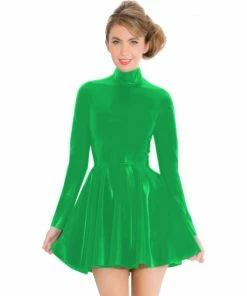 Laidtex Flirty Short PVC Skater Dress Latex Clothing
