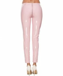 Laidtex Latex Clothing Rousing Red Vinyl Leggings