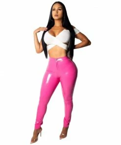 Laidtex Hip Hugging Tight Shiny Pants