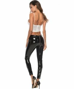 Laidtex Latex Clothing Rousing Red Vinyl Leggings