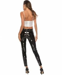 Laidtex Latex Clothing Rousing Red Vinyl Leggings