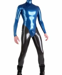 Latexfun Men's Shiny Latex Bodysuit Latex Clothing