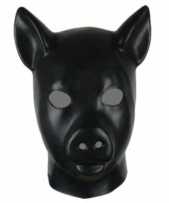 Laidtex Pig Head Latex Hood Latex Clothing