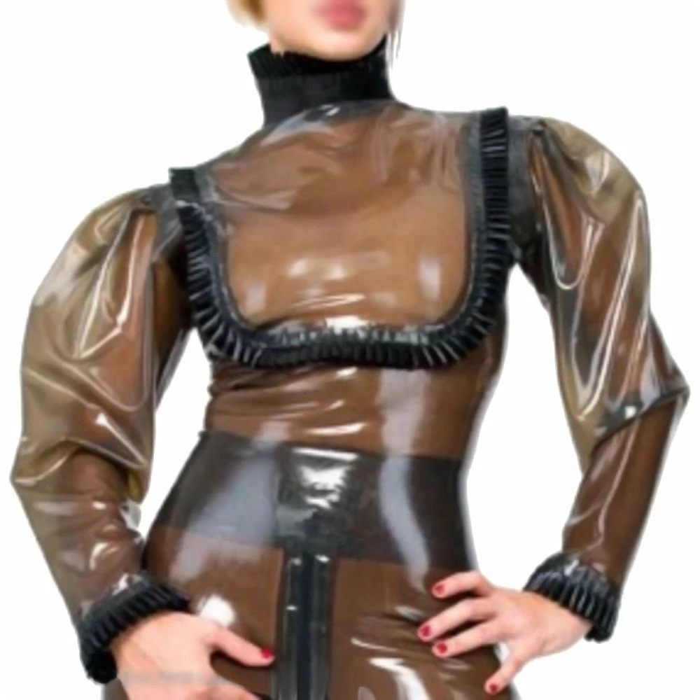 Latexfun See Through Latex Blouse Latex Clothing 3 Latexfun See Through Latex Blouse Latex Clothing