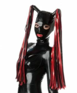 Latexfun Latex Clothing Twin Braided Black Fetish Hood