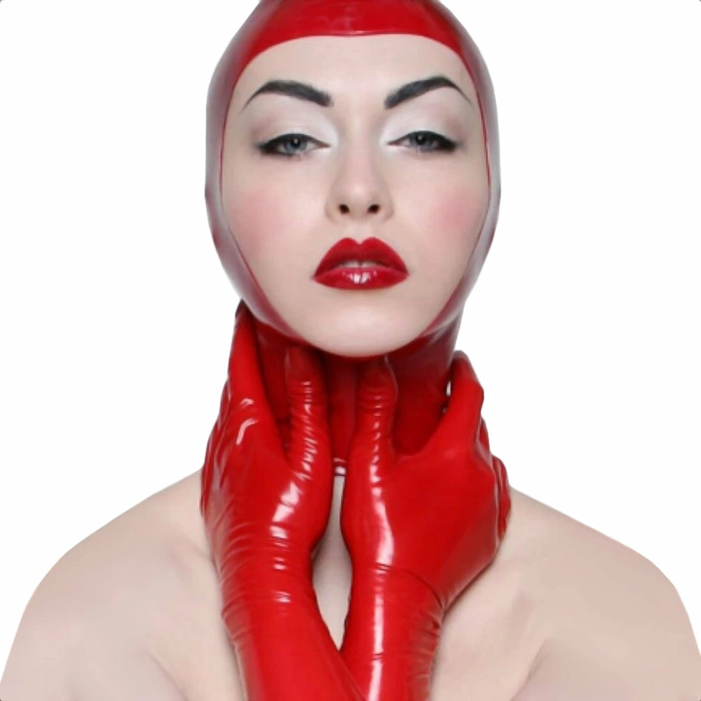 Laidtex Sultry Open Face Latex Hood 3 Laidtex Sultry Open Face Latex Hood