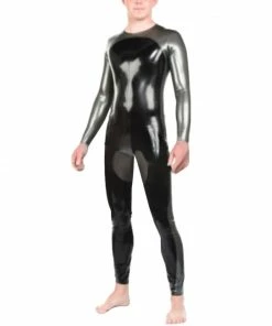Latexfun Bi-Color Men's Rubber Suit Latex Clothing