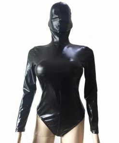 Laidtex Black PU Leather Gimp Suit
