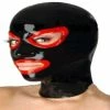 Latexfun Latex Clothing Racy Red Rimmed Latex Fetish Mask