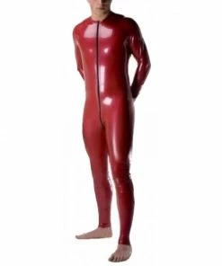 Latexfun Fiery Zippered Latex Catsuit Latex Clothing
