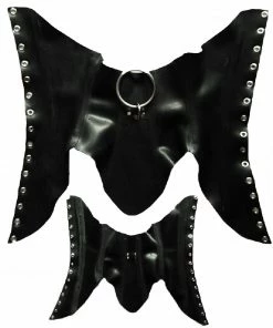 Laidtex Lace Up Latex Neck Corset