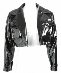 Laidtex Boss Bitch Black Vinyl Coat Latex Clothing