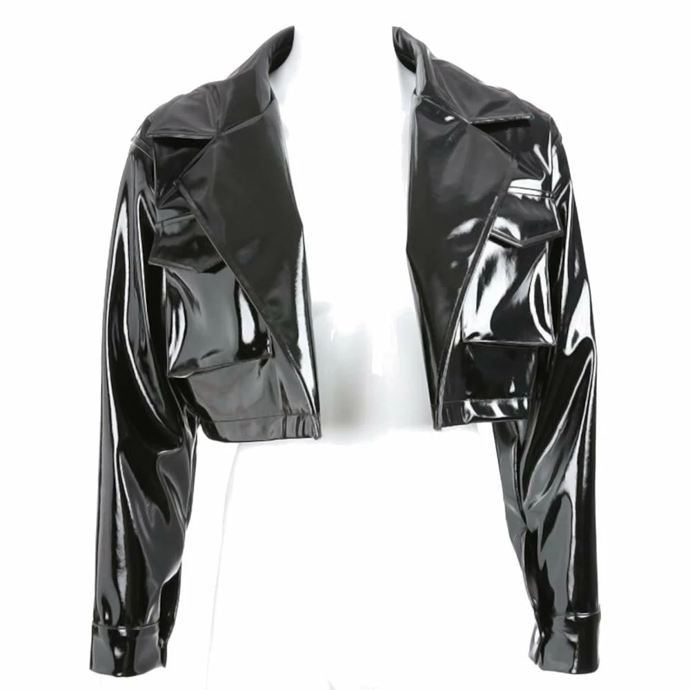 Laidtex Boss Bitch Black Vinyl Coat Latex Clothing 4 Laidtex Boss Bitch Black Vinyl Coat Latex Clothing