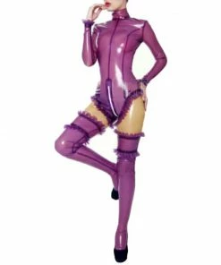Laidtex Latex Clothing Purple Latex Femdom Gear