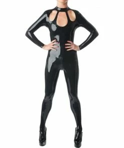 Latexfun Sizzling Plus Size Black Catsuit