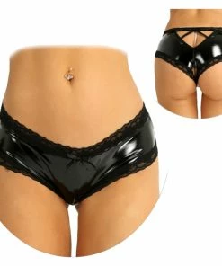 Laidtex Latex Clothing Peep Hole PVC Knickers