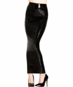Laidtex Latex Clothing Shiny Latex Hobble Skirt