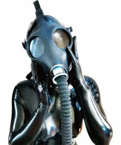 Laidtex Bondage Gas Mask With Hose