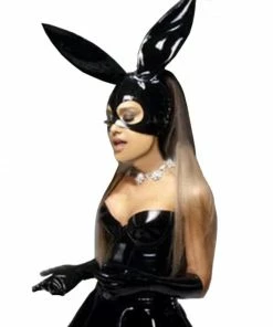 Latexfun Playful Black Latex Bunny Mask