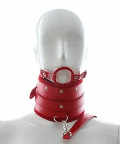 Laidtex Collars And Cuffs O Ring Gag Posture Collar