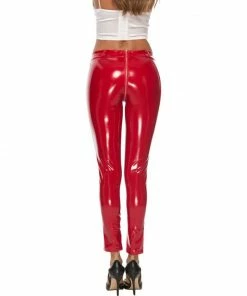 Laidtex Latex Clothing Rousing Red Vinyl Leggings
