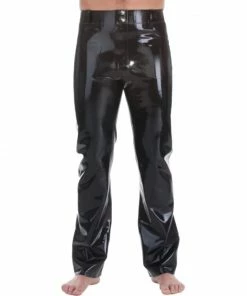 Latexfun Men's Glossy Rubber Pants Latex Clothing