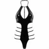 Laidtex Shiny Revealing One Piece Swimsuit Latex Clothing