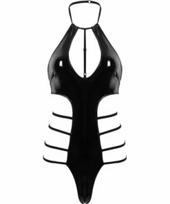 Laidtex Shiny Revealing One Piece Swimsuit Latex Clothing
