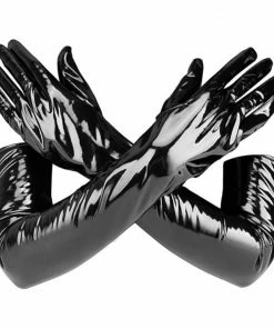 Laidtex Black PVC Bondage Gloves