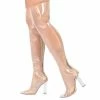 Laidtex Clear PVC Thigh High Boots Latex Clothing 2 Laidtex Clear PVC Thigh High Boots Latex Clothing