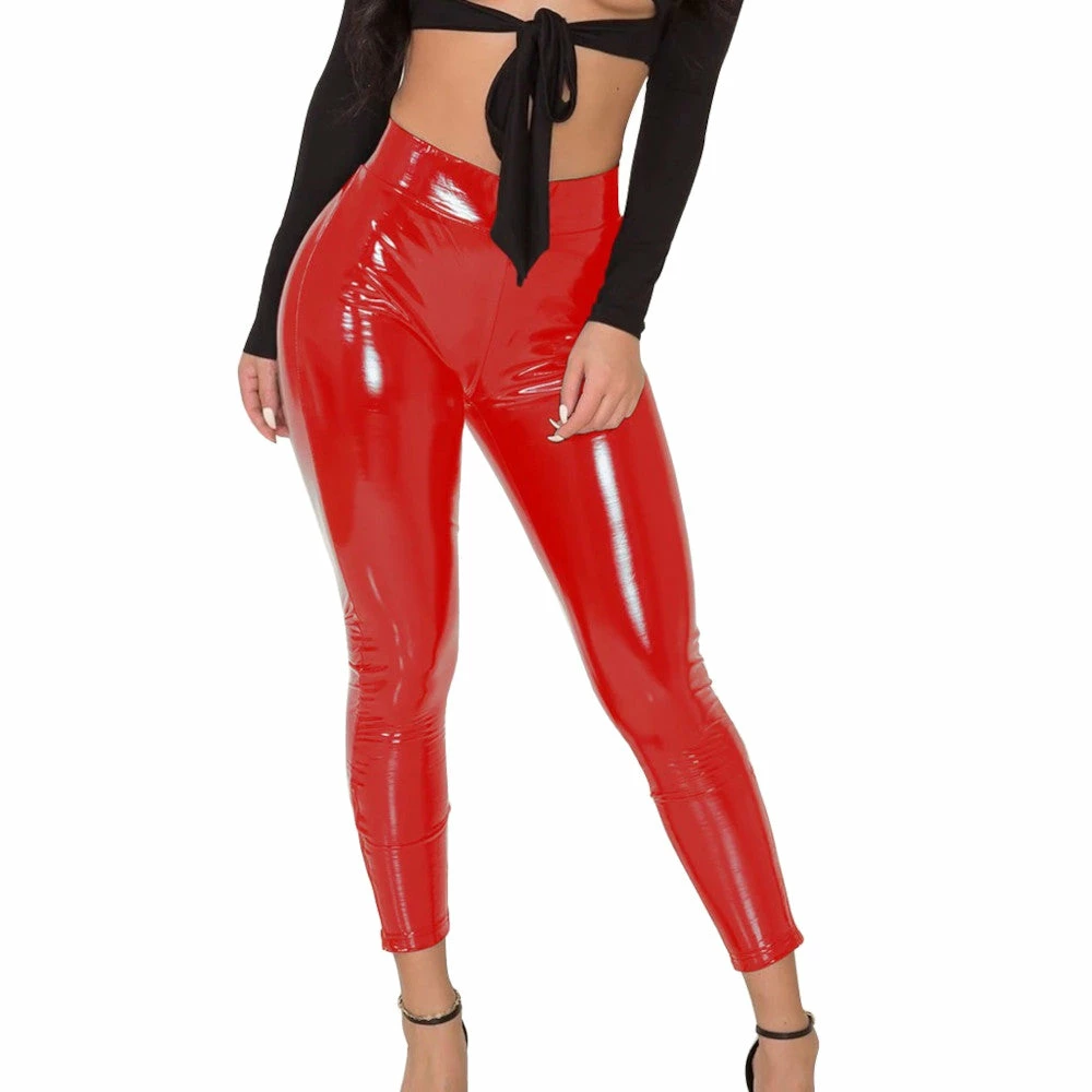 Laidtex Latex Clothing Red Vinyl Tight Fitting Pants 3 Laidtex Latex Clothing Red Vinyl Tight Fitting Pants