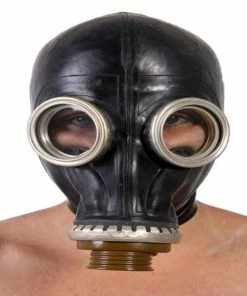Laidtex Latex Clothing Natural Latex Gas Mask Hood