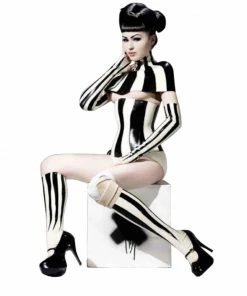 Laidtex Striped Latex Dominatrix Clothing