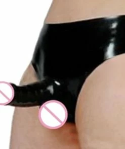 Laidtex Naughty And Nice Latex Dildo Panties