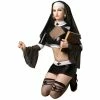 Laidtex Slutty Faux Leather Nun Costume