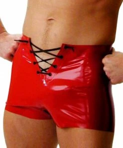 Latexfun Latex Clothing Lacy Latex Hot Pants