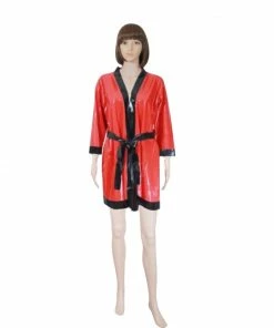 Laidtex store 32 Laidtex Belted Short Latex Robe