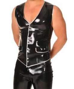 Latexfun Handsome Hubby Latex Vest Latex Clothing