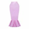 Laidtex Pink PVC Latex Fishtail Skirt Latex Clothing 2 Laidtex Pink PVC Latex Fishtail Skirt Latex Clothing