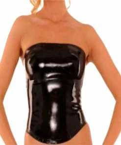 Laidtex Zippered Latex Tube Top Latex Clothing