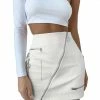 Laidtex White Vinyl Zipped Skirt
