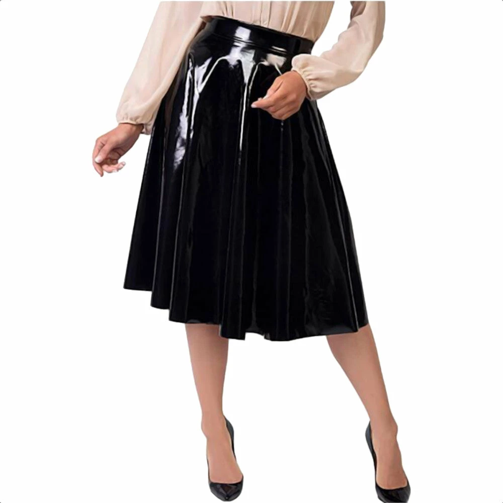 Laidtex Vintage Vinyl Midi Skirt 13 Laidtex Vintage Vinyl Midi Skirt
