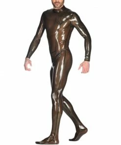 Laidtex Latex Clothing Men's Clear Latex Catsuit