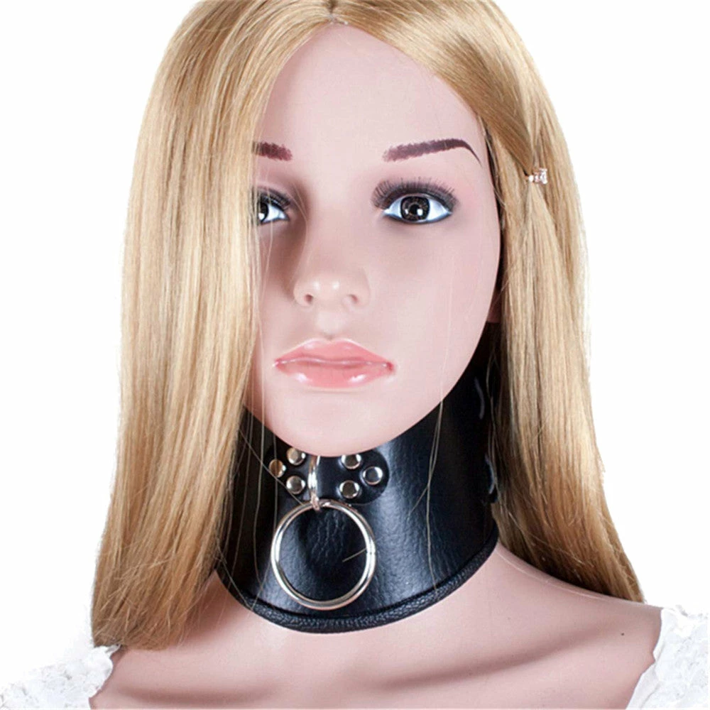 Laidtex Collars And Cuffs Black PU Leather Posture Collar 3 Laidtex Collars And Cuffs Black PU Leather Posture Collar