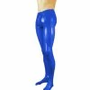Laidtex Blue Latex Shiny Leggings