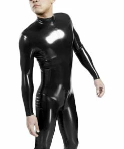 Latexfun Latex Clothing Smooth Black Latex Suit