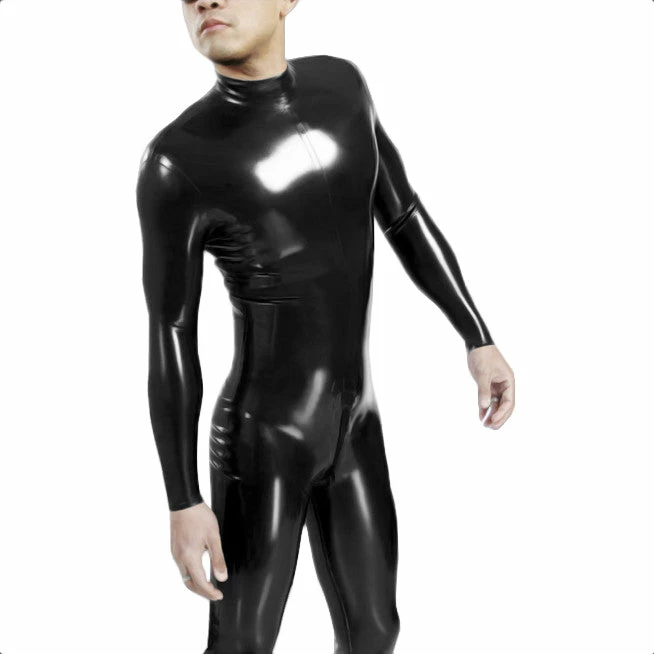 Latexfun Latex Clothing Smooth Black Latex Suit 4 Latexfun Latex Clothing Smooth Black Latex Suit