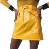 Laidtex Yellow Vinyl Skirt With Pockets 1 Laidtex Yellow Vinyl Skirt With Pockets