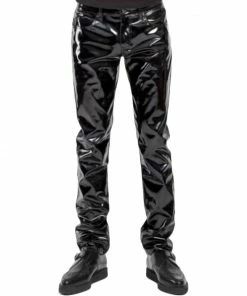 Laidtex Latex Clothing Zippered Men's PVC Pants