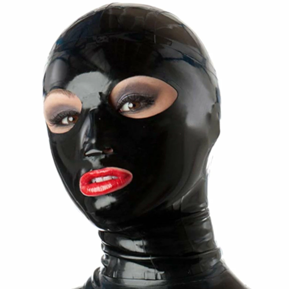 Laidtex Rubber Hooded Fetish Mask 3 Laidtex Rubber Hooded Fetish Mask